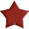 Звезда фольга Рубиновая 92 см с гелием