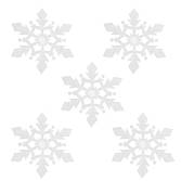 Декоративное украшение "Снежинки Льдинки" 15 см., белый 5 шт. (фетр)/6232284