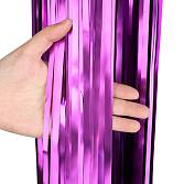 Занавес "Дождик" Фиолетовый, матовый металл 2 м* 1м. (Китай) 6014381