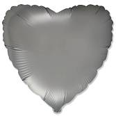 Сердце Сатин Steel Grey 18"/1204-1500