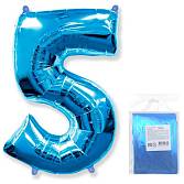 Цифра "5" - синяя в упак/ Flexmetal