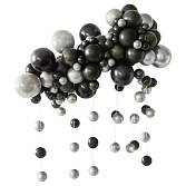Гирлянда Черный/серебро хром из воздушных шаров, 89 шт. в уп./6233260