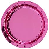 Тарелка фольг Розовая 17см 6 шт 1502-4855