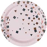 Тарелки "Конфетти Party розовая" 17 см. 6 шт. 1502-5496