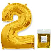 Цифра "2" - золото в упак/ Flexmetal