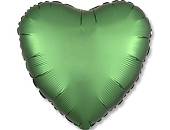 Сердце Сатин Emerald (зеленый) 18" (Анаграм) 1204-0739