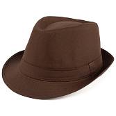 Шляпа "Мафиози" коричневая, полиэстер /6232327