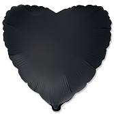 Сердце Сатин Black 18"/1204-1501