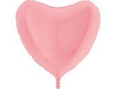 Сердце фольга Мятно-Розовое 92 см с гелием