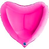 Сердце фольга Фуше 92 см с гелием