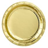 Тарелка фольг золото 17см 6 шт 1502-5682