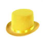Шляпа "Цилиндр" желтая, фетр /6231794