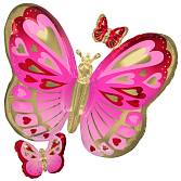 Бабочки сердца Pink Gold Red (Anagram)/1207-4596