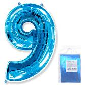 Цифра "9" - синяя в упак/ Flexmetal