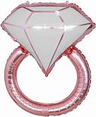 33" Кольцо с бриллиантом, розовое золото / Китай 23547