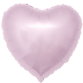 Сердце фольга Нежно-розовое 45 см с гелием