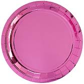 Тарелка фольг Розовая 23см 6 шт 1502-4856