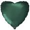 Сердце Сатин Dark Green 18"/1204-1497