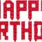 Набор шаров-букв мини Happy Birthday Пиксели, красный 16"/ 21813