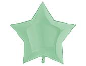 Звезда фольга Мятно-Зеленая 92 см с гелием