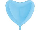 Сердце фольга Мятно-Голубое 92 см с гелием
