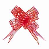 Текстильный бант-бабочка Тонкие полосы, Красный 10 см./6231132