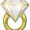 Кольцо с бриллиантом, Белый/Золото /Flexmetal 901878О/1207-5211