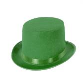 Шляпа "Цилиндр" зеленая, фетр /6231790