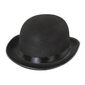 Шляпа "Котелок" черная, фетр /01-022