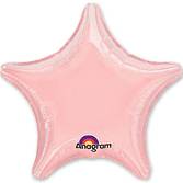 Звезда металлик светло- розовая 19" (Анаграм) / 1204-0225