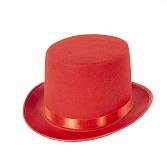 Шляпа "Цилиндр" красная, фетр /6230747