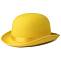 Шляпа "Котелок" желтая, фетр /6231787