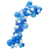 Гирлянда Синий микс пастель из воздушных шаров, 78 шт. в уп./6233263