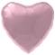 Сердце фольга Розовое Пастель 45 см с гелием