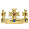 Корона тканевая "Монарх" золото 57*8,5 см./6231664