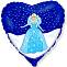 18" Принцесса в синем сердце (Flexmetall)/1202-2054