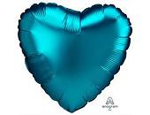 Сердце Сатин Aqua (бирюза) 18" (Анаграм) 1204-1070