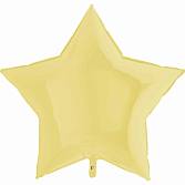 Звезда фольга Мятно-Желтая 92 см с гелием