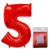 Цифра "5" - красная в упак/ Flexmetal