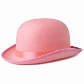 Шляпа "Котелок" розовая, фетр /6231785