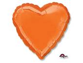Сердце металлик оранжевый 18" (Анаграм) / 1204-0033