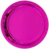 Тарелка фольг Ярко-розовая 23см 6 шт 1502-4863