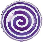 18" Круг Леденец-Спираль фиолетовый (13376) / Китай