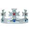 Корона тканевая "Монарх" серебро 57*8,5 см./6231665