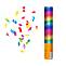 Пневмохлопушка Разноцветн глиттер Блеск двухстор бум/фольга 30см (8230-RWG)