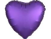 Сердце Сатин Purple Royale (фиолетовый)  18" (Анаграм) 1204-0638 
