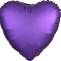 Сердце Сатин Purple Royale (фиолетовый)  18" (Анаграм) 1204-0638 