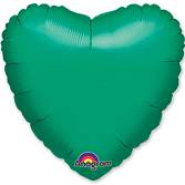 Сердце металлик зеленое 18" (анаграм)/1204-0181