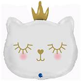 Голова кошки белая в короне / Grabo 1207-4603