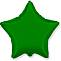 Звезда фольга Зеленая 45 см с гелием